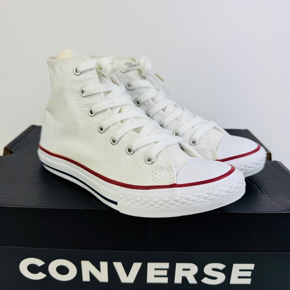 Converse All Star Chuck Taylor White Hi Top Sneakers Junior's Size 3 (Wmns 5) - Picture 1 of 13